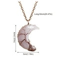 thumbnail image 3 of Jewelry VerPetridure Moon Safety Long Life Lock Necklace able silver Necklace, 3 of 6
