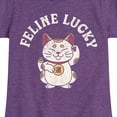 thumbnail image 3 of Instant Message - Feline Lucky - Toddler & Youth Girls Short Sleeve Graphic T-Shirt, 3 of 6