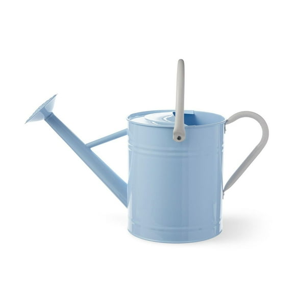 Grand arrosoir FRAÎCHE collection printanière en métal bleu perle 2 gallons
