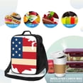 thumbnail image 4 of Fotbe American Flag Map Lonchera Bolsa de Almuerzo para Hombres y Mujeres, Lonchera de Gran Capacidad, Bolsa de Almuerzo Reutilizable, Bolsa Térmica Aislante, 4 of 7