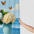 thumbnail image 2 of RKSupls Shower Curtain, Serene Beach Flower Waterproof Polyester Shower Curtain with Hooks for Chic Elegant Home Bathtub Bathroom Decor Washable Curtains, 2 of 5