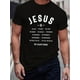 thumbnail image 1 of Classic Christian Slogan Pattern Print Men's T-shirt, Graphic Tee Men's Summer Clothes, Men's Outfits Tee For Adult, Men, Women, Teen, Teenager, Adolescent, Youth., 1 of 6