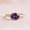 Rose Plated, variant on Oval Cut Amethyst Gemstone Bezel Band Ring, 925 Sterling Silver Yellow Gold Plated Promise Ring, Dainty Handmade Jewelry, Anniversary Gift for Her