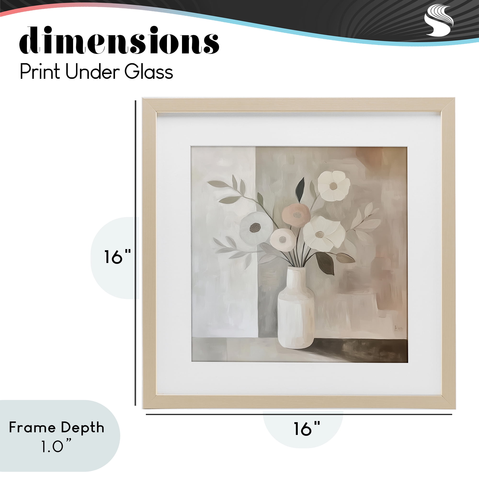 Stupell Industries Minimalist Muted Flower Vase Birch Framed Print Under Glass, design by Heidi Kuntz