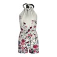 thumbnail image 6 of Rompers for Women Casual Halter Neck Backless Summer Boho Floral Printed Shorts Jumpsuits Sexy Beach Dressy 2026 XL, 6 of 7