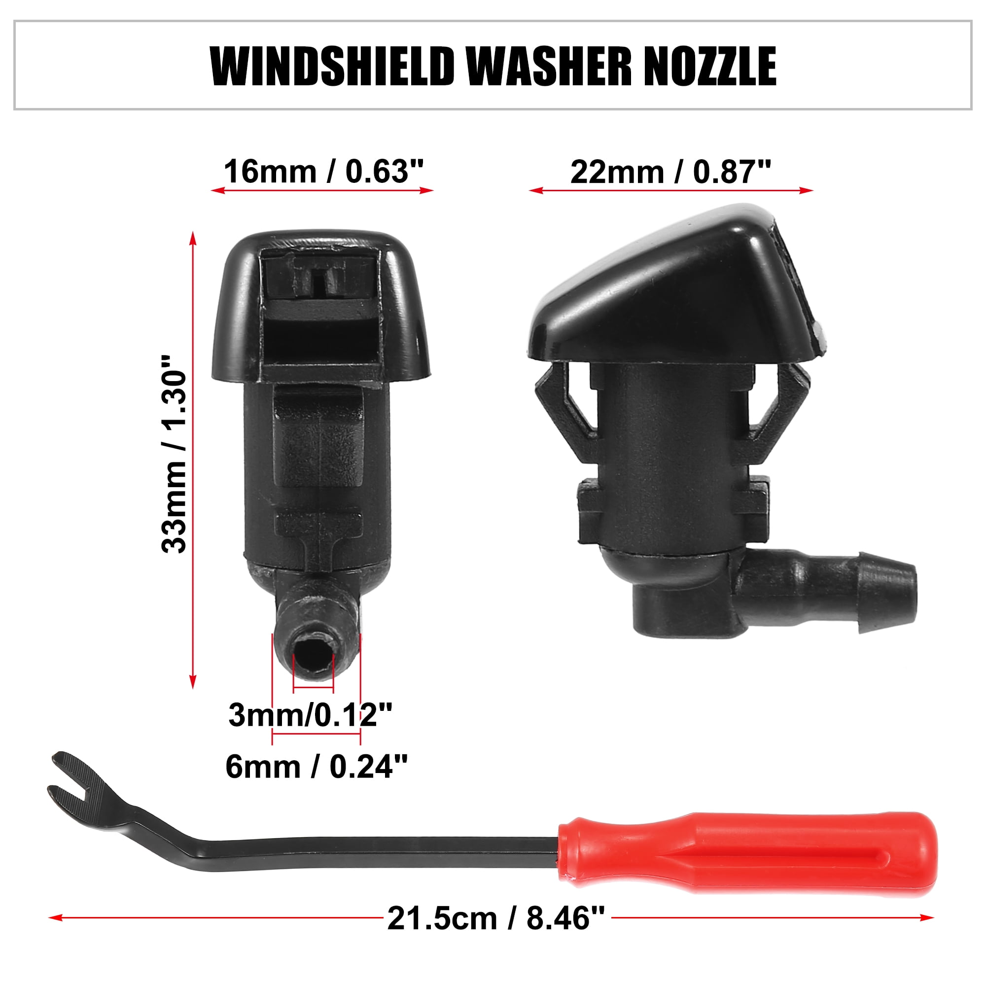 Unique Bargains Windshield Wiper Washer Nozzle Kit for Lincoln MKX 2011-2015