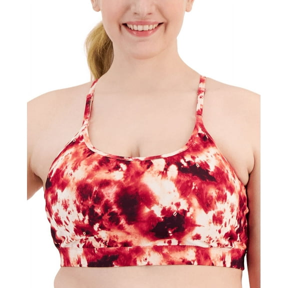 Id Ideology Plus Size Tie-Dyed Low-Impact Sports Bra, Pink, 2X