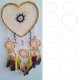 thumbnail image 3 of Ruifaya Juego de anillos atrapasueños, 2024 nuevos accesorios de anillos colgantes en forma de corazón, campanillas de boda colgantes de viento, decoración de pared, artesanía, 3 of 6