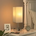 thumbnail image 7 of MINKUROW Bedside Lamp with USB Port and Outlet,3-Way Dimmable Touch Lamp with USB Charging Port for Bedroom,Small Table Lamp with Charger Beige, 7 of 7