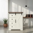 thumbnail image 4 of lios Innova | Mueble Organizador con 4 Cajones y 1 Puerta Corrediza Estilo Rústico, Comoda Cajonera Alta de MDF con Acero y Tela., 4 of 9