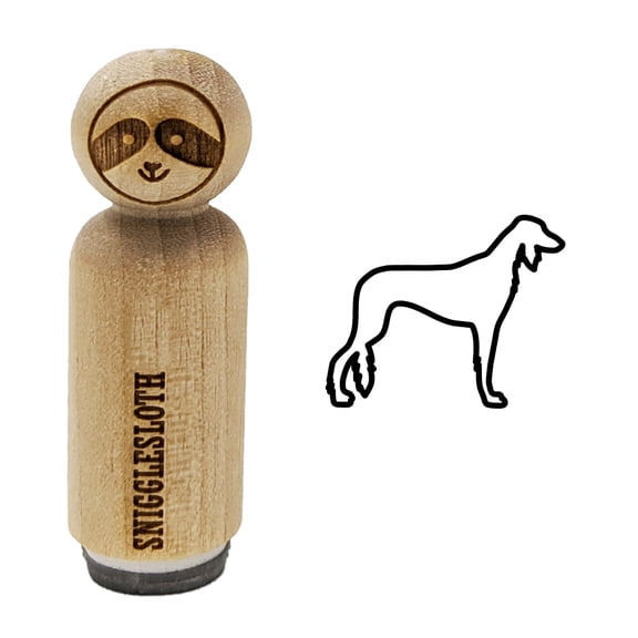 Saluki Dog Outline Rubber Stamp for Scrapbooking Crafting Stamping - Mini 1/2 Inch