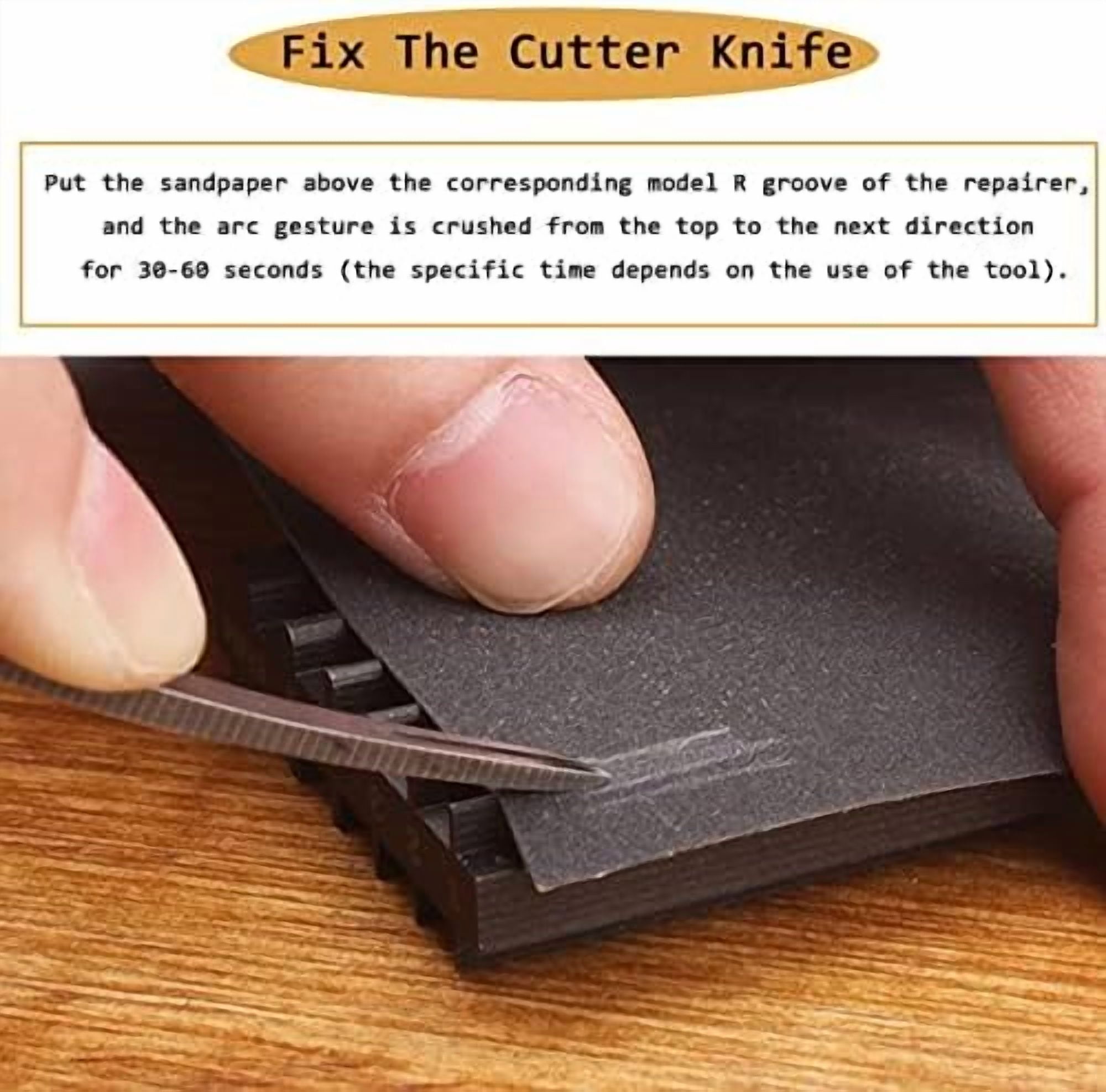 ABPETE Sharpener Guide For Leather Sharpener Leather Edger Bevelers Tool, Leather Beveler Sharpen Sharpener Guide Bevellers Trimmer Groovers Punche Helper Tool 6MM for Leather Cutter Head Sharpening