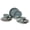 Ombre Blue, variant on Gibson Elite 12-Piece Stoneware Plates and Bowls Set, Service for 4, Reactive Glaze