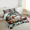 thumbnail image 3 of Homewish Xmas Snowman 2pcs Bedding Comforter Set For Teens Boys Girls,Festival Candy Cane Twin Comforter Sets,Merry Christmas Breathable Bedding Set,Ultra Soft Home Decor,Reversible, 3 of 8
