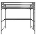 thumbnail image 4 of DHP Mabel Full Metal Loft Bed with Desk in Silver, 4 of 12