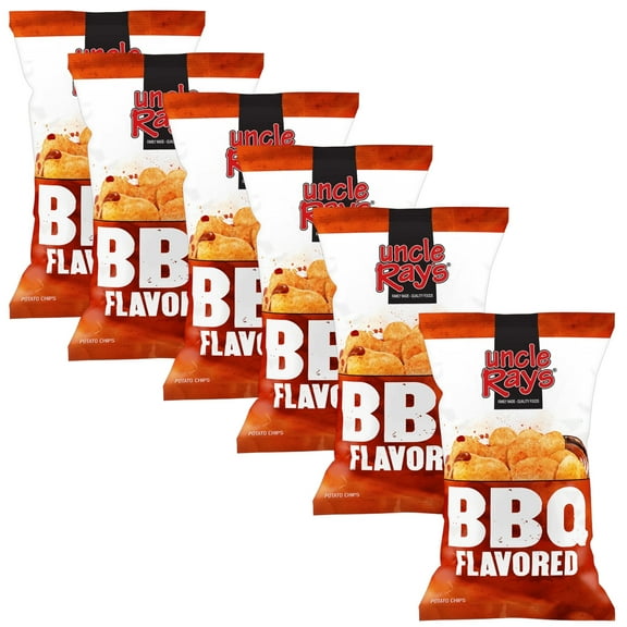 Uncle Ray's BBQ Potato Chips, 1.5 oz (Pack of 6)