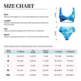 thumbnail image 4 of Kdxio Blue Shell Print Women's 2 Piece High Waisted Wrap Spaghetti Strap Summer Swimsuit Bikini Set-Medium, 4 of 7