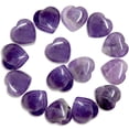 thumbnail image 1 of Marrywindix 15 Packs 0.8 Inch Healing Crystal Natural Heart Love Carved Palm Worry Stone Chakra, 1 of 7