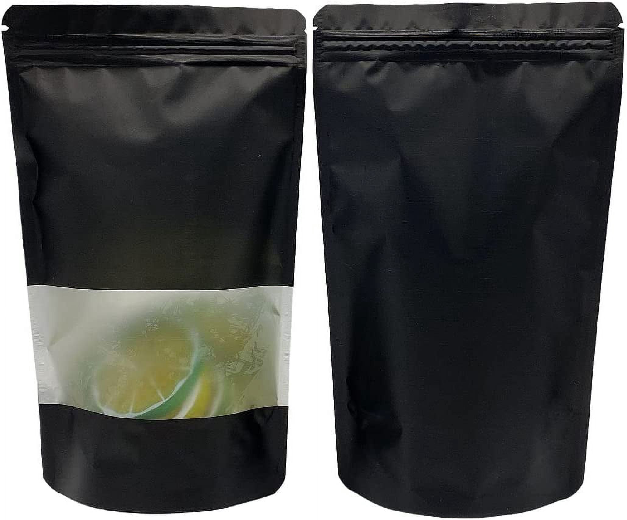 50 Uds (negro, 12x20 + 3cm) Bolsas De Comida Con Ventana Transparente, Bolsa De Aluminio Con Cremallera Resellable, Bolsa De Mylar Antiolor Para C | Bodega Aurrera En Línea