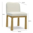 thumbnail image 3 of TOV Furniture Tiara Cream Velvet Oak Dining Chair, 3 of 7