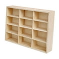 thumbnail image 2 of HILABEE Wooden Storage Divider Box Display Box Tabletop Box Wall Mounted Toy Car Storage Car Display Shelf for Doll Store Tiny Dolls 12 Grid, 2 of 8