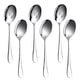 thumbnail image 2 of Matsuzay Juego de cucharas para servir de acero inoxidable, Idea de regalo para cualquier ocasión, almacenamiento versátil y práctico, seguro Cocina y Comedor Plata, 2 of 6