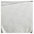 thumbnail image 4 of 3-Piece 100% Cotton Oversized Bedspread Lightweight Quilt Coverlet Embroidery Farmhouse Bedding Set (TK White, King (118"x106")), 4 of 8