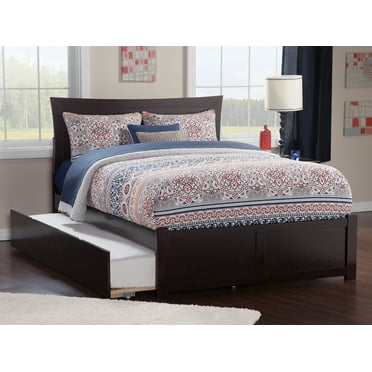 AFI Metro Queen Wood Platform Bed with Headboard Footboard & Twin XL Trundle, Espresso
