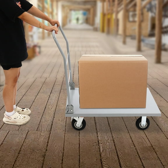 Heavy Duty Platform Truck 220lbs Industrial Flat Dolly Cart Flatbed Hand Truck