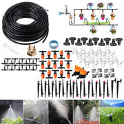 BSHAPPLUS Garden Irrigation System,139 Pack+164ft Tubing Hose Drip Irrigation Kit,Automatic Irrigation Set with Adjustable Nozzles Drippers,Saving Water for Garden Greenhouse Patio Lawn