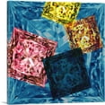 thumbnail image 1 of ARTCANVAS Teal Pink Yellow Orange Princess Cut Diamond Jewel Canvas Art Print - Size: 12" x 12" (0.75" Deep), 1 of 9