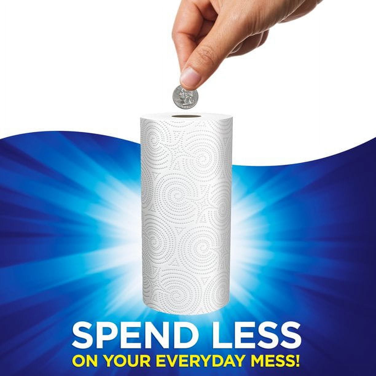 Sparkle Pick-A-Size Paper Towels, White, 10 Double Rolls = 20 Regular Rolls, 126 2-Ply Sheets Per Roll