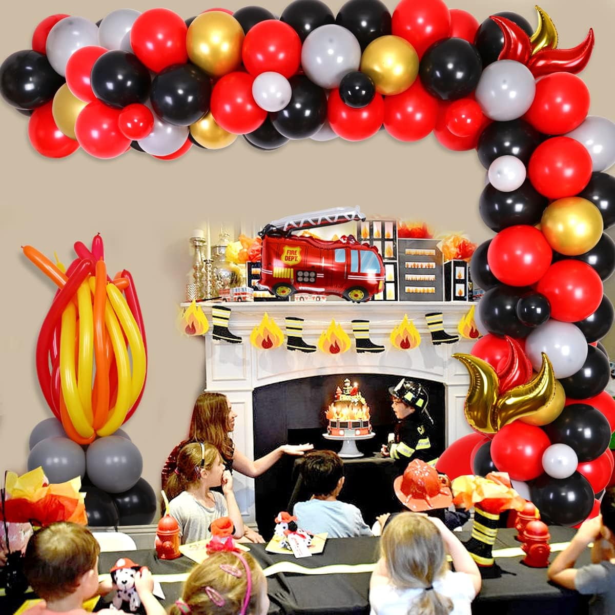 Red and Black Party Decorations Birthday Decorations for Boys Girls Red  Bady