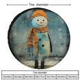 thumbnail image 2 of Oil Painting Snowman With Hat And Scarf Camper Spare Tire Cover Christmas Weatherproof Universal Wheel Protectors for Trailer SUV Truck Camper Travel Trailer Accessories 14inch, 2 of 8