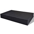 thumbnail image 3 of vidaXL Double Sun Lounger with Cushion Poly Rattan Black, 3 of 4