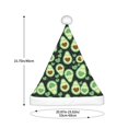 thumbnail image 3 of KLL Christmas Hats for Adults Plush Avocado Heart Print Santa Hat Xmas Fluffy Santa Claus Hat for Women Men, 3 of 6