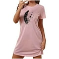 thumbnail image 2 of HaoXianJian Women's T-Shirt Nightgown Short Sleeve Sleepshirts Comfy Ladies Casual Cover Ups Nightdress, 2 of 7