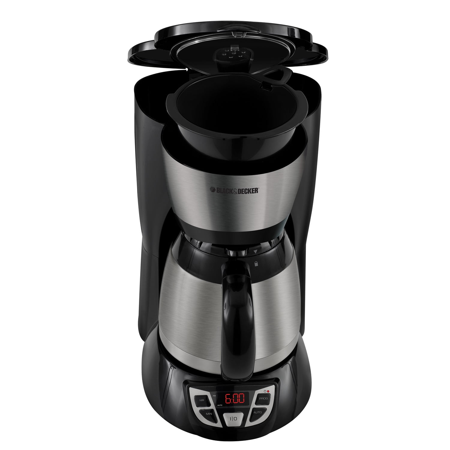 black+decker 8-cup thermal programmable coffee maker, stainless black+decker 8-cup thermal programmable coffee maker, stainless