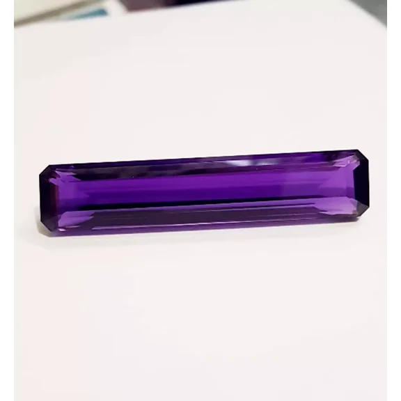 130 Ct Beautiful Purple Amethyst Baguette Shape gemstone