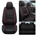 thumbnail image 5 of Maidao Car Seat Covers Full Set for SEAT for Ateca/Cupra 2016-Present 5 Seats Compatible Airbag Waterproof Premium Leather Front and Back Seat Protectors Black and Red, 5 of 7