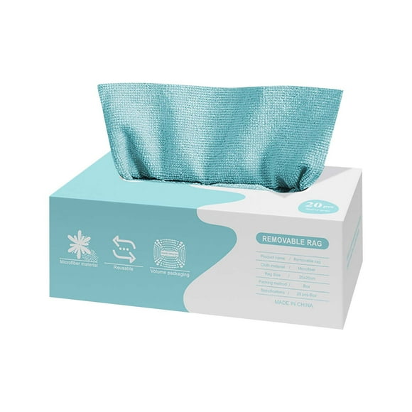 BVXEEP Kitchen Towels, 20 Pack Water-Absorbent Lin Extractable Dishcloths for Kitchen Disposable Washable and Grease Dishcloths