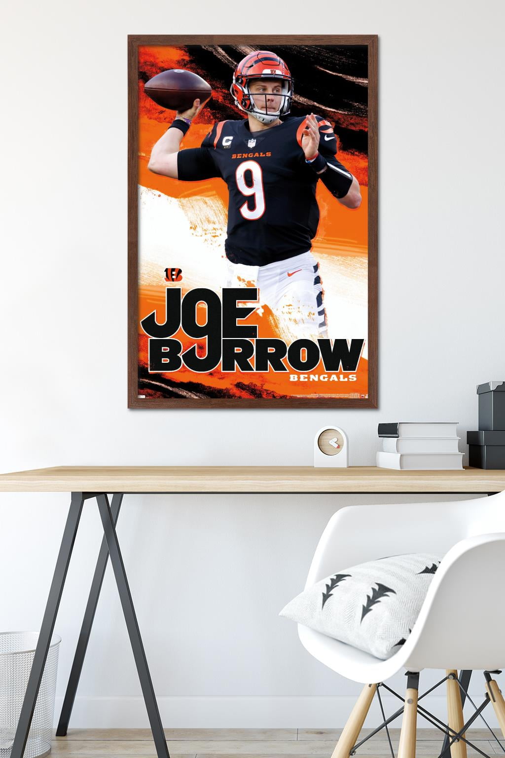 NFL Cincinnati Bengals - Joe Burrow 22 Wall Poster, 22.375" x 34" Framed