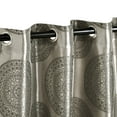thumbnail image 2 of Cordon Jacquard Grommet Curtain Panel Set with Grommet Top Header by Blue Nile Mills, 52' x 84', Grey, 2 of 5