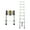 8.5FT,Black + Aluminium, variant on 8.5FT Telescoping Ladder Heavy Duty 300 LBS - Aluminum Alloy Portable Folding Ladder with Anti-Slip Rungs for Indoor Outdoor Use