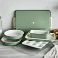 thumbnail image 4 of GreenPan Bakeware Set, 7 Piece Nonstick Ceramic Baking Sheets, Cake Pans, Loaf Pan, Muffin Tin, Cooling Rack, Green, 4 of 11