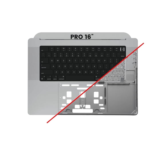 Replacement Top Case With Keyboard Compatible For MacBook Pro 16" (A2485 / Late 2021) (US Keyboard) (Space Gray)