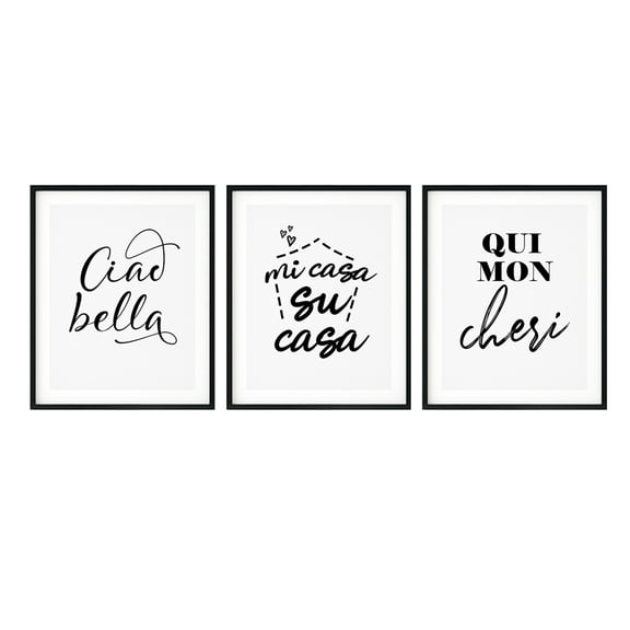 International Home Decor 11 x 14" Wall Art UNFRAMED Print (3 Pack)