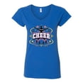 thumbnail image 2 of Wild Bobby Cheerleading All Stars Girl Sports Women Standard V-Neck Tee, Royal, Small, 2 of 5