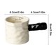 thumbnail image 3 of Cafetera graduada, pequeña jarra para leche, con recipiente graduado para leche, taza para extracción de espresso, taza medidora de cerámica delicada, jarra para leche, tazón de cerámica para leche, 3 of 6