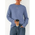 thumbnail image 3 of PRETTYGARDEN Womens Sweaters Fall Fashion Casual Crewneck Pullover Button Long Sleeve Cute Knit Tops Winter Clothes, 3 of 10